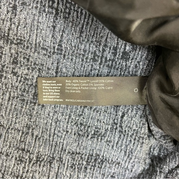 Eileen Fisher Woven Cotton Twist Blue Jacket Size 1X - Picture 8 of 8